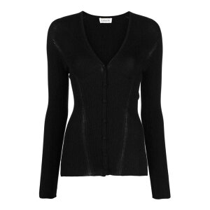 LANVIN �����o�� ���f�B�[�X �j�b�g�E�Z�[�^�[�E�J�[�f�B�K�� RWCA0001K004P23BLACK Engineered cardigan Black L �y���������E�֐ō��z
