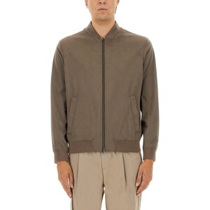 Herno wm Y JWAWPbg GI00073UR127372700 "RESORT" BOMBER JACKET IN SUEDE ALTERNATIVES BROWN 50 48 52 54 yE֐ōz