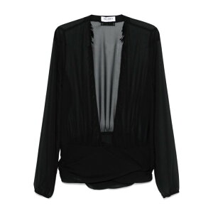 THE ATTICO �W�E�A�e�B�R ���f�B�[�X �V���c�E�u���E�X 251WCE00003PAA085RA100 The Attico Shirts Black Blacks and greys 40 42 38 �y���������E�֐ō��z