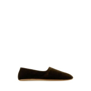 The Row �U�E���E ���f�B�[�X �t���b�g�V���[�Y F1782W24MSS Dark green velvet Ponti ballerinas Green 36 37 38 39 40 41 �y���������E�֐ō��z