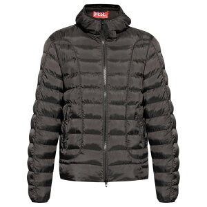 Diesel ディーゼル メンズ ダウンジャケット・コート A147200BHAZ9XX Diesel Jackets Black Blacks and greys 48 50 52 54 【送料無料・関税込】