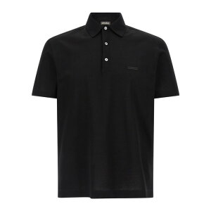 ZEGNA �[�j�A �����Y �|���V���c UH348A3H794001 Pique cotton polo shirt Black IT48 IT50 IT52 IT54 IT56 54 48 50 �y���������E�֐ō��z