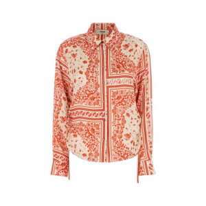 FENDI �t�F���f�B ���f�B�[�X �V���c�E�u���E�X FS8272AVA1F0D4T Printed silk shirt Printed 40 42 44 �y���������E�֐ō��z