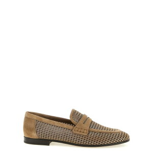 Brunello Cucinelli �u���l���E�N�`�l�� ���f�B�[�X ���[�t�@�[ MZDVC3182C2767 'Sparkling Net' loafers Brown 36.5 37 37.5 38 38.5 39 39.5 40 36 41 35 �y���������E�֐ō��z