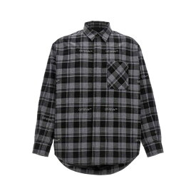 Off-White オフホワイト メンズ カジュアルジャケット OMES003F23FAB0010800 check flannel padded jacket Grey XS S 【送料無料・関税込】