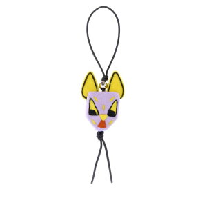 LOEWE ���G�x ���f�B�[�X �L�[�����O�E�L�[�P�[�X C621232XPAPURPLEYELLOW Multicolor felt Cat key ring Multicoloured onesize �y���������E�֐ō��z