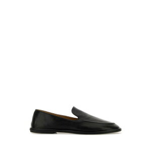 The Row ザ・ロウ レディース フラットシューズ F1258L74BLK Black leather Canal loafers Black 35.5 36 36.5 37 37.5 38 38.5 39 39.5 40 41 35 【送料無料・関税込】