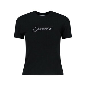 COPERNI �R�y���j ���f�B�[�X T�V���c�E�J�b�g�\�[ COPJS07CRF5012BLK T-Shirt Logo Strass Black M L �y���������E�֐ō��z
