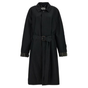 yyVubNtCf[ő80%OFF+P2{~zMaison Margiela ] }WF Y R[g S50AH0132S54694900 Long single-breasted trench coat Black IT46 IT48 46 yE֐ōz