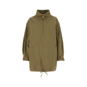 Prada �v���_ ���f�B�[�X �����s�[�X�E�h���X�E�I�[���C������ P3L59HSOOO14F5F0161 Army green cotton blend dress Green 36 38 40 42 �y���������E�֐ō��z