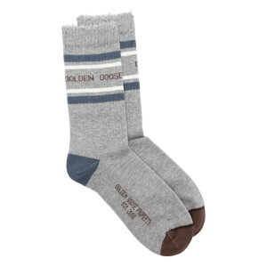 Golden Goose �S�[���f���O�[�X ���f�B�[�X �A���_�[�E�F�A GUP00883P00220583129 STRIPED COTTON SOCKS 83129 CHINA BLUE/OFF WHITE M L �y���������E�֐ō��z