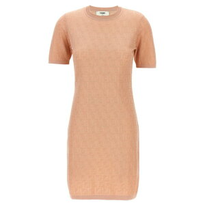 FENDI �t�F���f�B ���f�B�[�X �����s�[�X�E�h���X�E�I�[���C������ FZDD61AUZRF1SAU FF cotton dress Pink IT38 IT40 IT42 IT44 IT34 IT36 IT46 IT48 IT50 IT52 IT54 40 42 44 38 �y���������E�֐ō��z