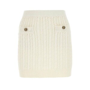 Prada �v���_ ���f�B�[�X �X�J�[�g 21421S2311204F0304 Ivory cotton blend mini skirt White 36 38 40 42 �y���������E�֐ō��z