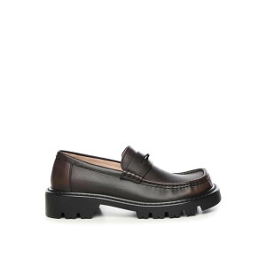 LOEWE ���G�x �����Y ���[�t�@�[ M816290X563110 Sierra Calfskin Loafers Dark Brown 40 43 �y���������E�֐ō��z