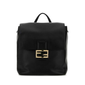 FENDI �t�F���f�B ���f�B�[�X �o�b�N�p�b�N 8BZ057AYJ1F0KUR Black leather backpack Black onesize �y���������E�֐ō��z