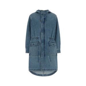 MICHAEL MICHAEL KORS �}�C�P���E�}�C�P���E�R�[�X ���f�B�[�X �R�[�g MR620KQFAUHORIZONWASH Denim parka Light Blue XS/S �y���������E�֐ō��z
