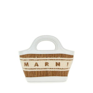 Marni �}���j ���f�B�[�X �n���h�o�b�O�E�V�����_�[�o�b�O BMMP0096L5P7945ZO822 Two-tone raffia and leather micro Tropicalia Summer handbag Multicoloured onesize �y���������E�֐ō��z