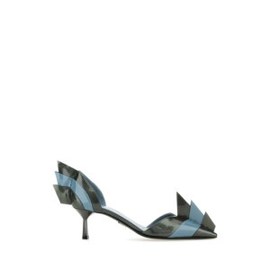 Prada �v���_ ���f�B�[�X �p���v�X�E�n�C�q�[�� 1I971NFB05505GF0XX8 Two-tone leather pumps Stripped 36 36.5 37 37.5 38 38.5 39 40 �y���������E�֐ō��z