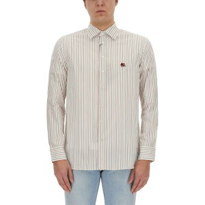 ETRO �G�g�� �����Y �V���c�E�u���E�X MRIB000299TR515S8450 PEGASUS LOGO SHIRT WHITE 39 40 41 42 �y���������E�֐ō��z