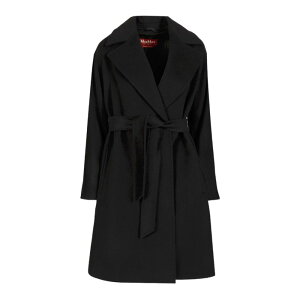 Max Mara Studio �}�b�N�X�}�[�� �X�e���f�B�I ���f�B�[�X �R�[�g 252601609160058E18 Wool Dressing Gown Coat Black 36 44 38 42 40 �y���������E�֐ō��z