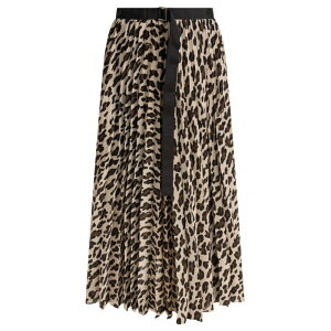 sacai �T�J�C ���f�B�[�X �X�J�[�g 2507904051 Leopard skirt Beige 1 2 3 �y���������E�֐ō��z