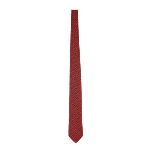 FERRAGAMO �t�F���K�� �����Y �l�N�^�C 768528350948002 TWIST PRINT TIE RED onesize �y���������E�֐ō��z