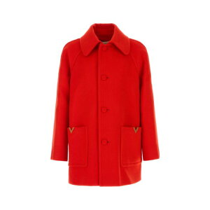 Valentino Garavani ���@�����e�B�m �����Y �R�[�g 7V0CAK15B4Y257 Red wool coat Red 50 44 46 �y���������E�֐ō��z
