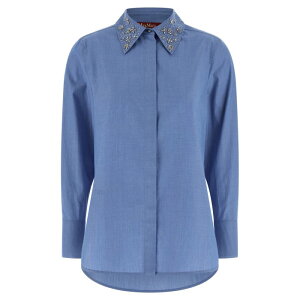 Max Mara Studio �}�b�N�X�}�[�� �X�e���f�B�I ���f�B�[�X �V���c�E�u���E�X 2526116042600006 'Staffa' shirt Light Blue IT38 IT40 IT42 IT44 �y���������E�֐ō��z