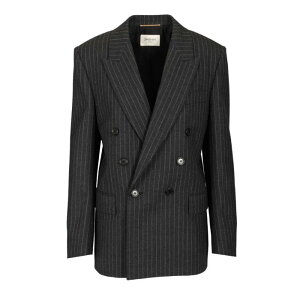 Saint Laurent �T�����[���� ���f�B�[�X �u���U�[�E�W���P�b�g 843367Y802W1260 VESTE FLANELLLE RAYURE RG ORGANIQUE Grey FR30 FR32 FR34 FR36 FR38 FR40 FR42 FR44 FR46 FR48 FR50 FR52 FR54 38 36 40 �y���������E�֐ō��z