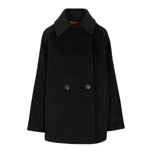 Max Mara Studio �}�b�N�X�}�[�� �X�e���f�B�I ���f�B�[�X �R�[�g 252608603260087 Double-Breasted Wool Pea Coat Blue 44 �y���������E�֐ō��z