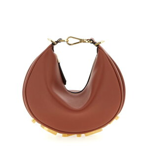 FENDI �t�F���f�B ���f�B�[�X �n���h�o�b�O�E�V�����_�[�o�b�O 8BS081A5DYF1TW4 'Fendigraphy' mini handbag Brown onesize IT0 �y���������E�֐ō��z