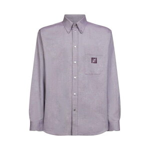 FENDI �t�F���f�B �����Y �V���c�E�u���E�X FS1296AVZDF0HM6 Fendi Shirts Purple Blue and green L M S XL �y���������E�֐ō��z