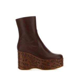 Chloe NG fB[X u[c CH25W15DUK25E Chocolate leather Maxime wedges Brown 36 37 38 39 40 41 yE֐ōz