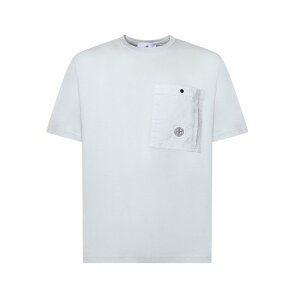 STONE ISLAND �X�g�[���A�C�����h �����Y T�V���c�E�J�b�g�\�[ L1S152100004S0115V0041 Cotton Jersey T-Shirt With Chest Pocket Blue L XL M 3XL 2XL �y���������E�֐ō��z