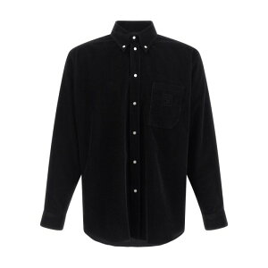 FENDI �t�F���f�B �����Y �V���c�E�u���E�X FS1296ATEFF0QA1 Corduroy shirt Black L M XL �y���������E�֐ō��z