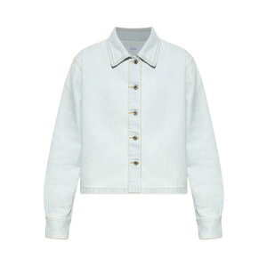 Off-White �I�t�z���C�g ���f�B�[�X �V���c�E�u���E�X OWYD013F25DEN0024301 Off White Shirts Blue Blue and green 40 42 �y���������E�֐ō��z
