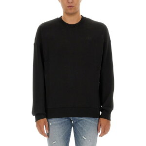 Diesel ディーゼル メンズ スウェット・フーディー A113030GYCJ9XX S-ROB-MEGOVAL-D SWEATSHIRT BLACK XL L M S 【送料無料・関税込】