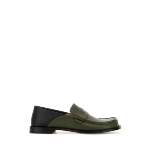 LOEWE Gx Y [t@[ M816290X47SAGEBLACK Two-tone leather Campo Flap loafers Multicoloured 40 41 42 43 44 45 yE֐ōz