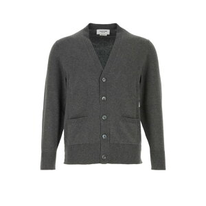 Thom Browne �g���E�u���E�� �����Y �j�b�g�E�Z�[�^�[�E�J�[�f�B�K�� MKC581AY3043035 JERSEY STITCHRELAXED FIT VNECK CARDIGA MEDGREY035 3 2 4 5 �y���������E�֐ō��z