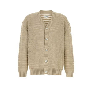 MM6 Maison Margiela �G���G���V�b�N�X �����Y �j�b�g�E�Z�[�^�[�E�J�[�f�B�K�� SH0HP0011M13208106 Beige cotton cardigan Beige o Tan M XS S L XL �y���������E�֐ō��z