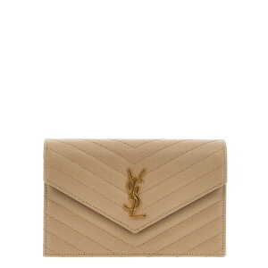 Saint Laurent �T�����[���� ���f�B�[�X �n���h�o�b�O�E�V�����_�[�o�b�O 857605BOW012721 'Envelope' clutch Beige onesize �y���������E�֐ō��z
