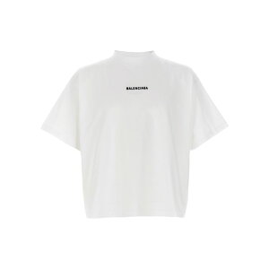 �o�����V�A�K Balenciaga 'Balenciaga Back' T-shirt 818431TPVK19040 Women T�V���c�E�J�b�g�\�[ White/Black 3 4 2 1 �y���������E�֐ō��z
