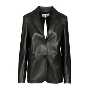 LOEWE ���G�x ���f�B�[�X ���U�[&�t�@�[�W���P�b�g�E�R�[�g S359Y19LAK1100 Lambskin nappa jacket Black FR30 FR32 FR34 FR36 FR38 FR40 FR42 FR44 FR46 FR48 FR50 FR52 FR54 34 36 �y���������E�֐ō��z