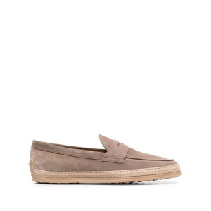 Tod's �g�b�Y �����Y ���[�t�@�[ XXM0TV0FQ80BYEC407 SUEDE LOAFERS WITH RUBBER OUTSOLE AND RAFFIA PIPING C407 71/2 81/2 6.5 9.5 9 8.5 8 7.5 7 6 10 �y���������E�֐ō��z