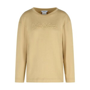 Max Mara �}�b�N�X�}�[�� ���f�B�[�X �X�E�F�b�g�E�t�[�f�B�[ 2521926028003 Berma Sweatshirt In Silk And Caramel Cotton Beige M S XS �y���������E�֐ō��z