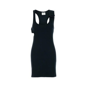 Courreges �N���[�W�� ���f�B�[�X �����s�[�X�E�h���X�E�I�[���C������ 125JRO577JS02039999 Black cotton mini dress Black XS L M S 3XS �y���������E�֐ō��z
