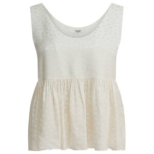 Chloe �N���G ���f�B�[�X �^���N�g�b�v�E�L���~�\�[�� CH26SHT30310107 Silk peplum top White 36 38 �y���������E�֐ō��z