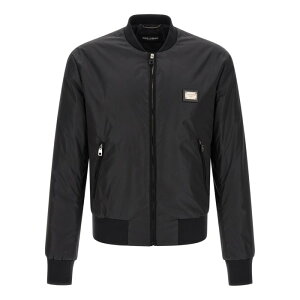 Dolce & Gabbana �h���`�F�K�b�o�[�i �����Y �J�W���A���W���P�b�g G9ABPTG7P1EN0000 Logo plaque bomber jacket Black IT48 IT50 IT54 IT56 IT58 52 48 54 50 �y���������E�֐ō��z