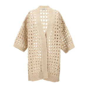 yyVubNtCf[ő80%OFF+P2{~zBrunello Cucinelli ulEN`l fB[X jbgEZ[^[EJ[fBK M3Y371006C9437 Openwork knit cardigan Beige L S M yE֐ōz
