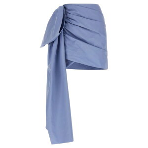 self-portrait �Z���t�E�|�[�g���C�g ���f�B�[�X �X�J�[�g RS26552SKBLBLUE 'Blue Cotton Tie Side Mini' skirt Light Blue UK10 UK12 UK6 UK8 �y���������E�֐ō��z